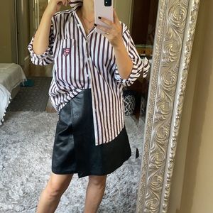 Vintage Oversized stripes fashion style top